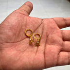 Gold Crown Hoop Earrings