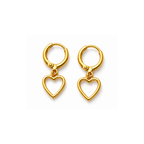 Gold Heart Hoop Earrings