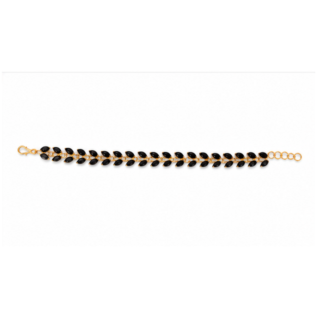 Black Leaf Chain Bracelet