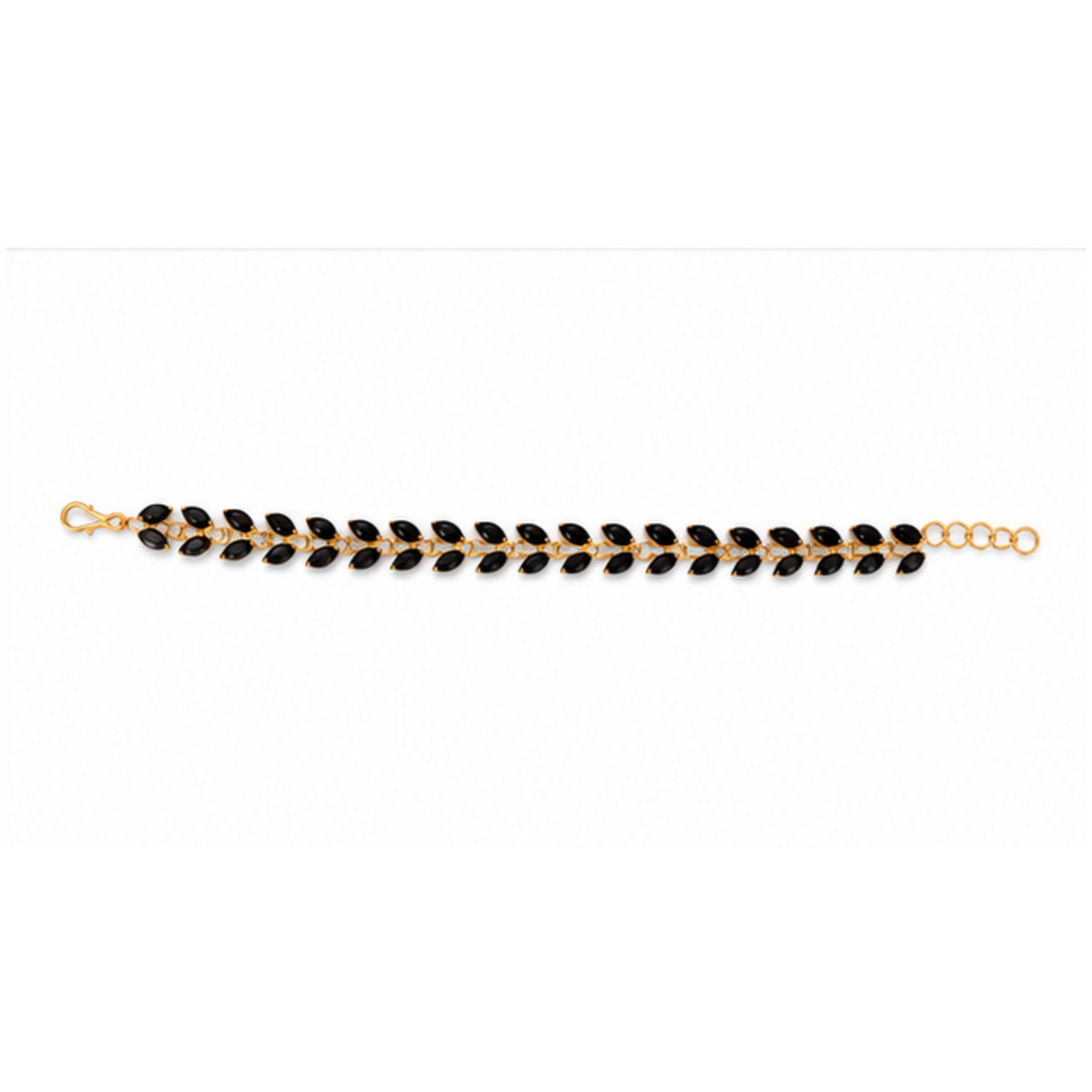 Black Leaf Chain Bracelet