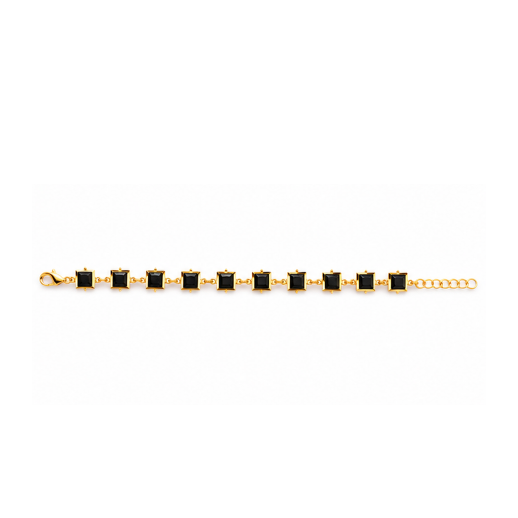 Black Square Stone Bracelet