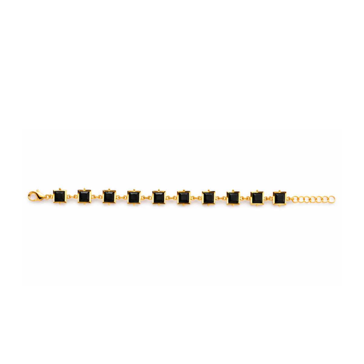 Black Square Stone Bracelet