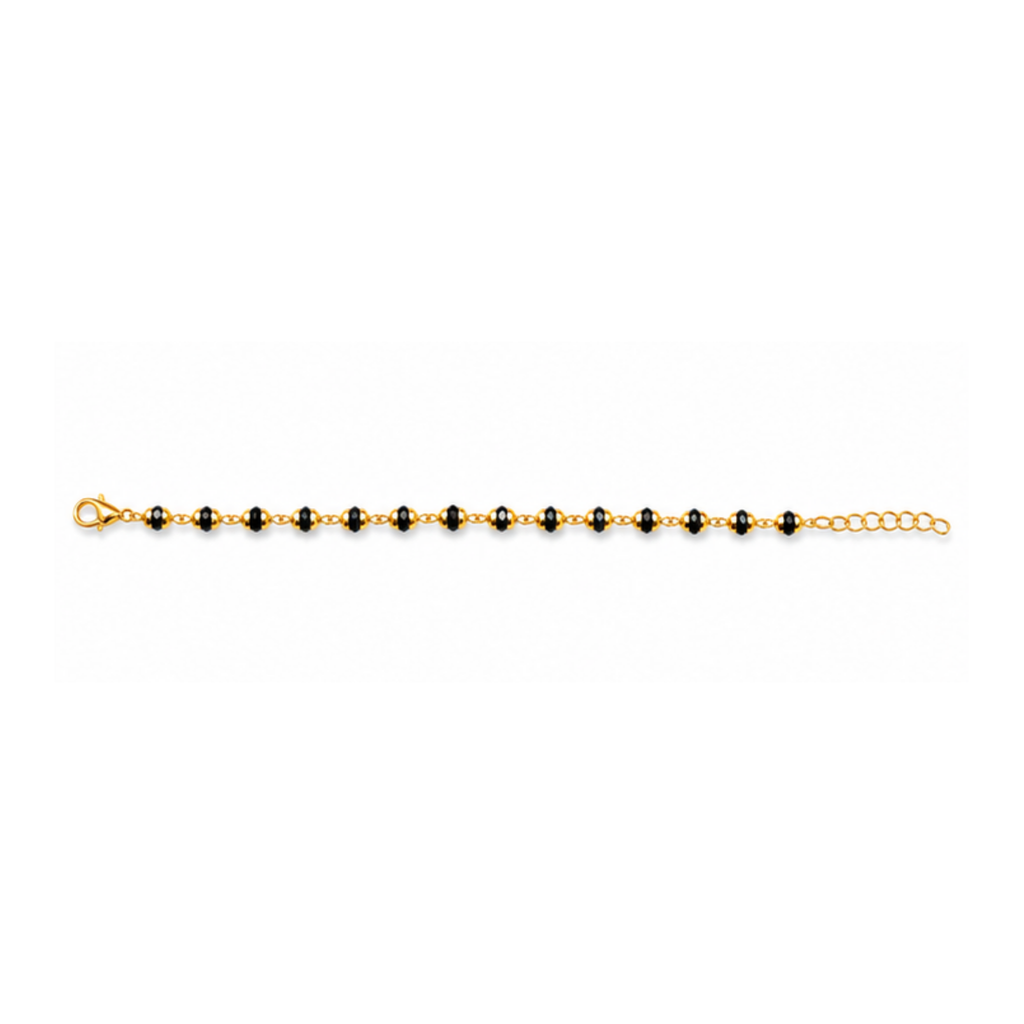 Black Bead Chain Bracelet