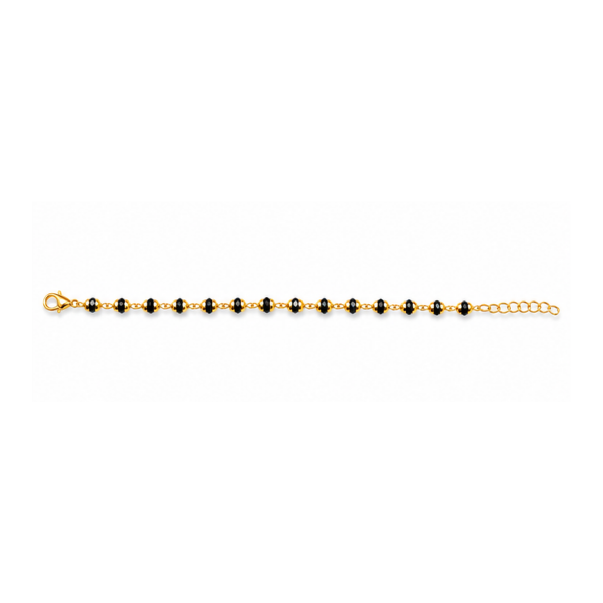 Black Bead Chain Bracelet